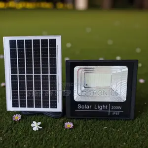 Dusk to Dawn 200w Solar Flood Light Ip67 Waterproof Outdoor Lamp