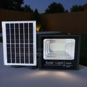 Ip67 Waterproof 200w Solar Flood Light Lamp With Built-in Light Sensor