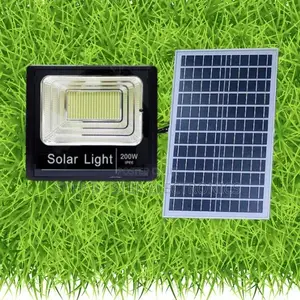 200w Super Bright Solar Flood Light With Light Sensor, Remote Control