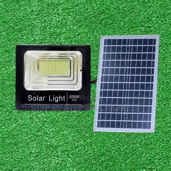 200w Solar Powered Flood Light Lamp With Light Sensor Auto on/Off