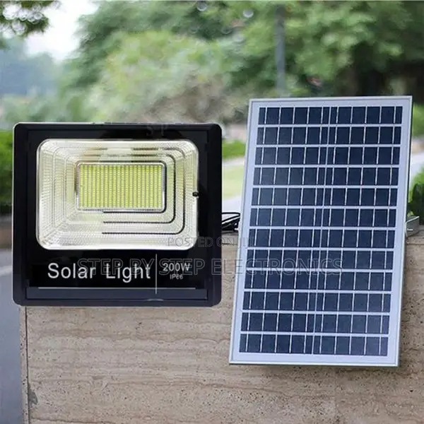 200w High Lumen Solar Flood Light Dusk to Dawn Ip67 Waterproof