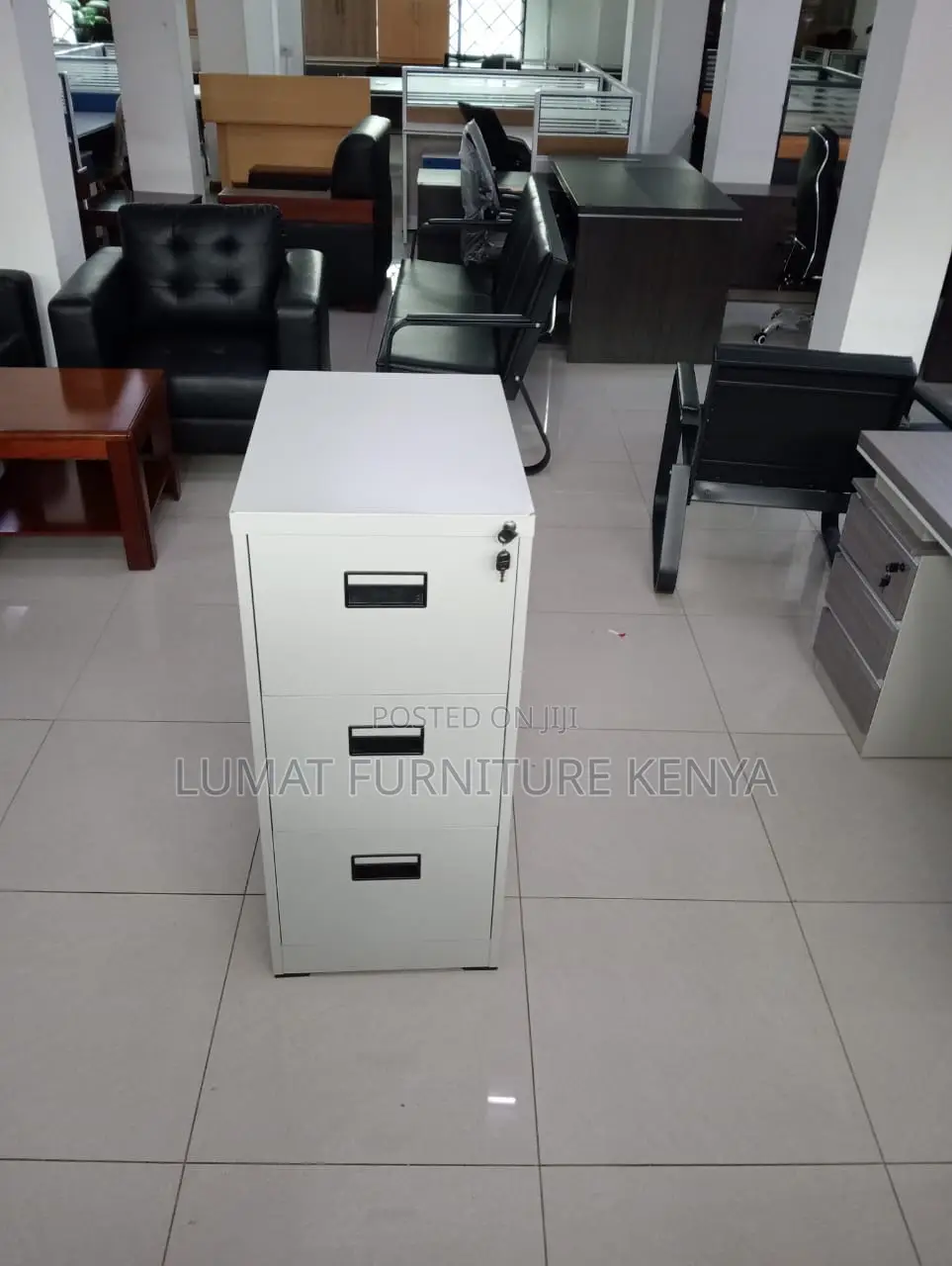 Lockable 3-Drawer File Cabinet