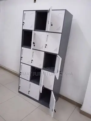15-Slot Metal Locker Cabinet