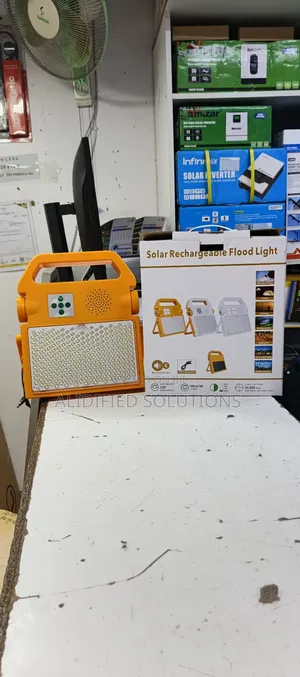 Solar Rechargeable Floodlight With Bluetooth Speaker