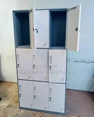 9 Door Metal Locker Cabinet – Office / School / Staff Storage
