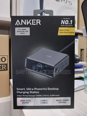 Anker Prime 250w 6-Port Gan Desktop Charger - Black