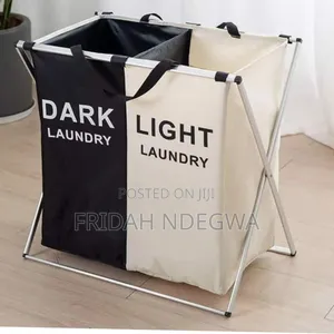 2 Compartment Foldable Laundry Basket