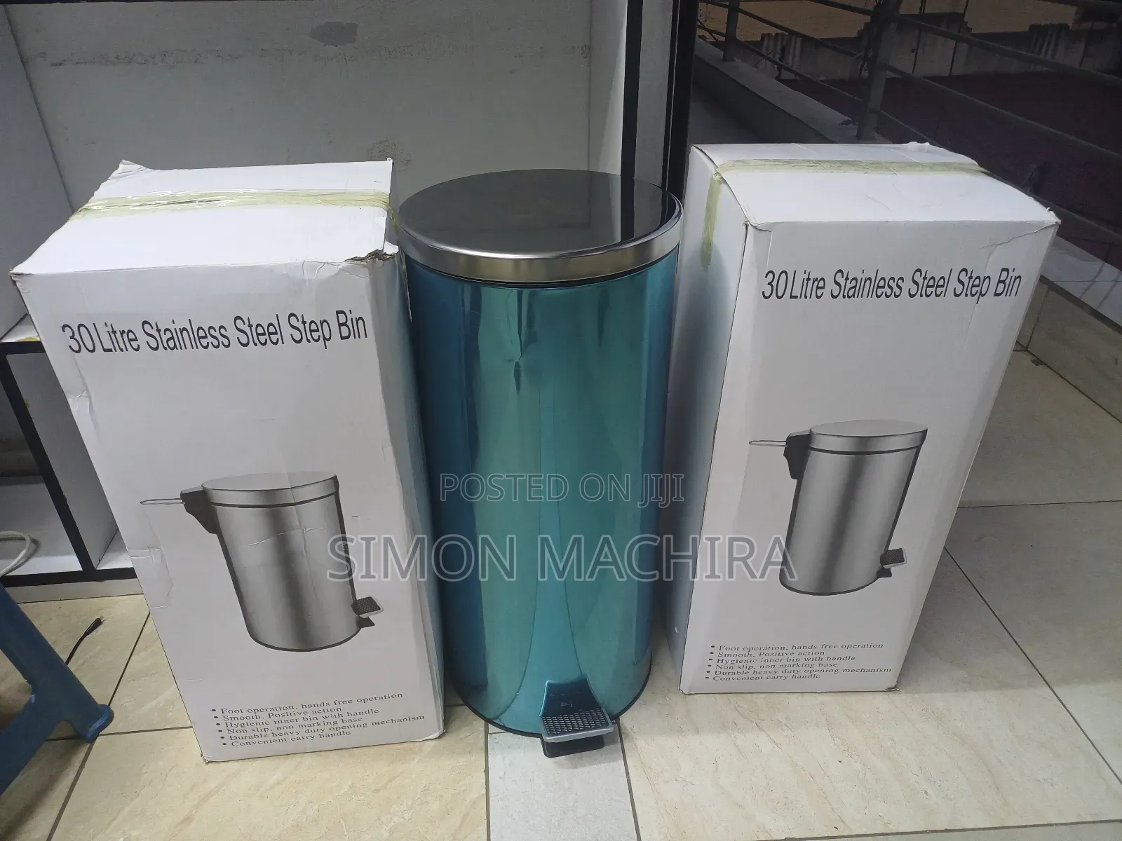 30l Stainless Pedal Dustbin