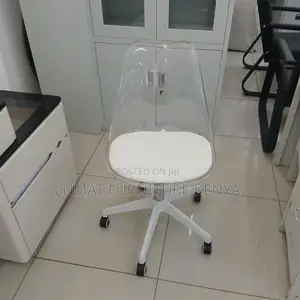 White Transparent Swivel Chair