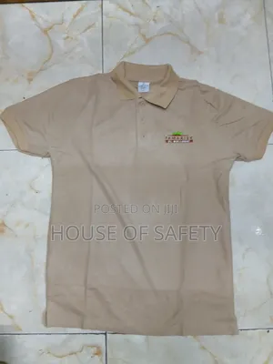 Polo T-Shirt Beige With Back and Front Branding