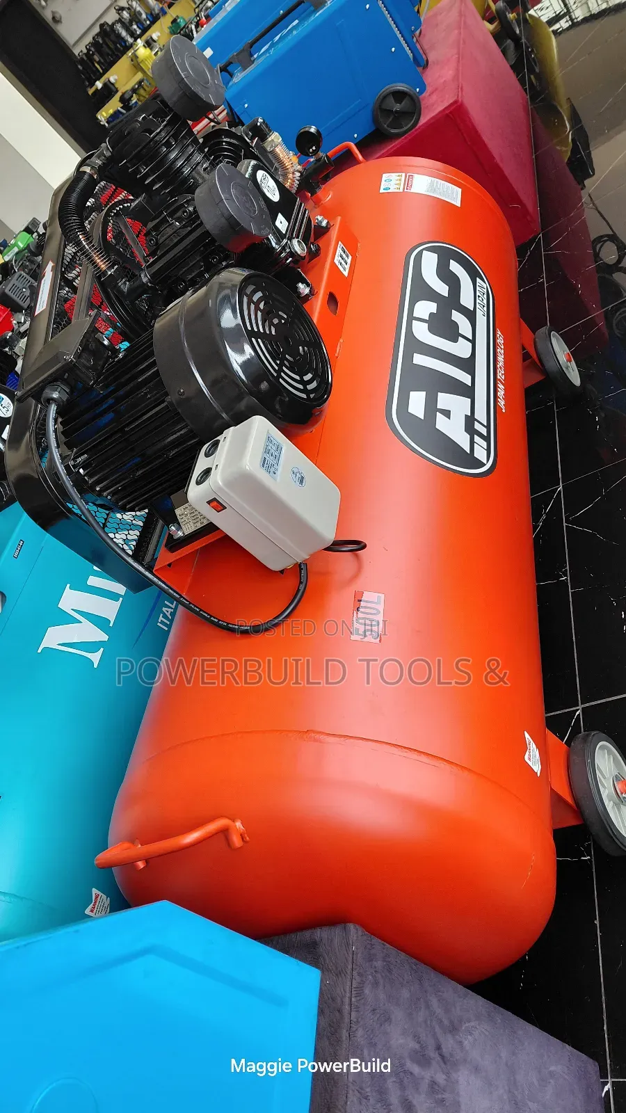 500l Aico Japan Electric Compressor 12.5bars Three Phase 10hp 3 Piston