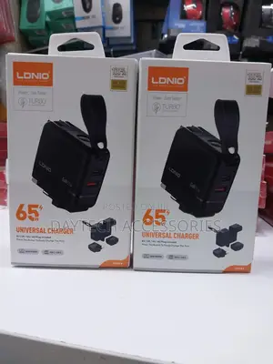 Ldnio 65w Gan Universal Charger Fast-Charging Travel Adapter.