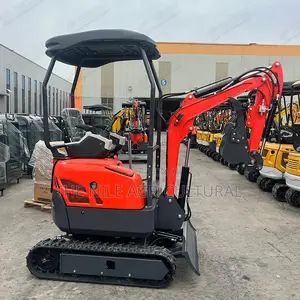 Small Tracked Excavator, Equipped With Various Attachments, 1.2 Tons