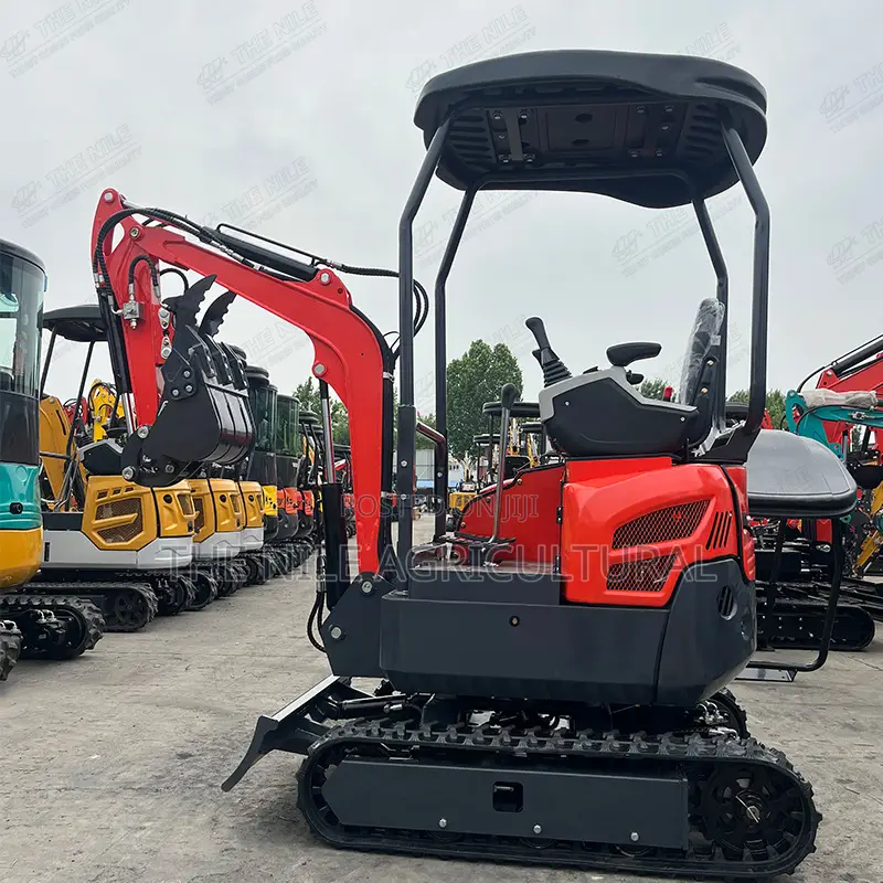 Small Tracked Excavator, Equipped With Various Attachments, 1.2 Tons