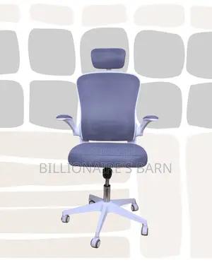 Space-saving Pressure Office Back White Ergonomic