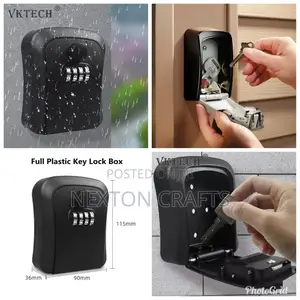 Weatherproof Wall-Mounted Key Box Key Lock Box No4 Combination