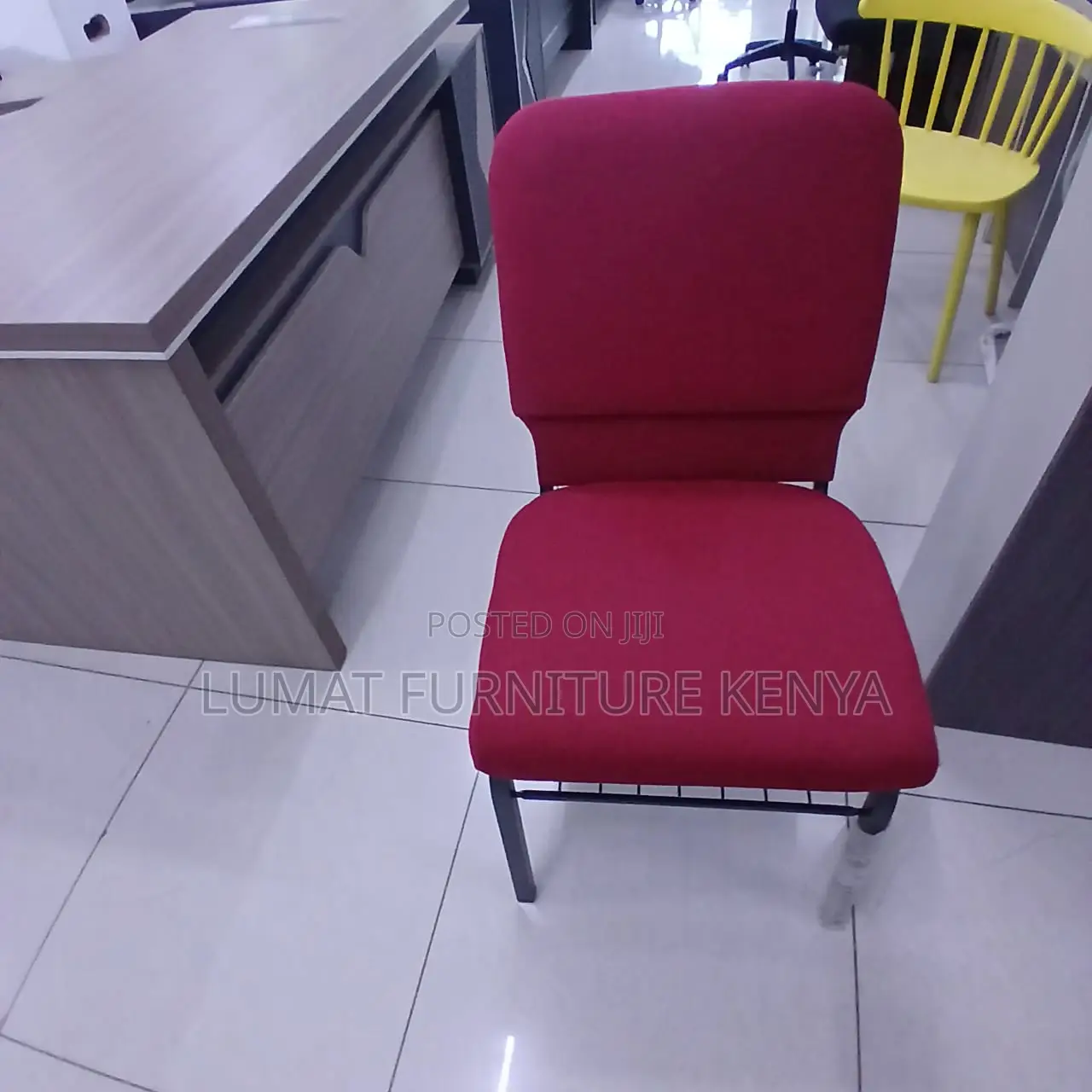 Red Leather Guest Seat
