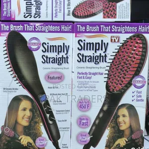 Simply Straight Electric Hair Straightening Brush Comb Hot Air