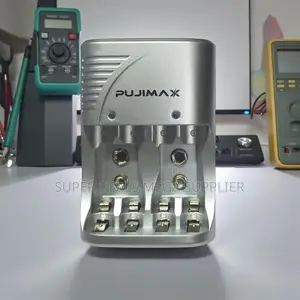 Pujimax 4 Slot Smart Charger Compatible With Aa Aaa and 9v Batteries