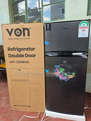 Von Double Door Fridge 125litres