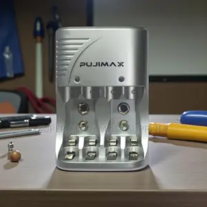 Pujimax 4 Slot Multi Battery Charger for Aa Aaa and 9v Rechargeables