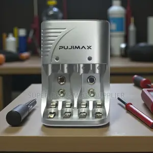 Pujimax Rechargeable Battery Charger Supports Aa Aaa and 9v Power