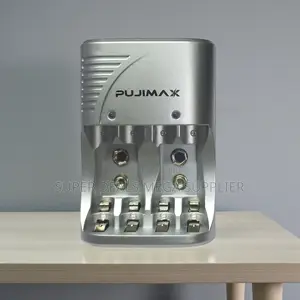 Pujimax 4 Slot Power Charger for Aa Aaa and 9v Rechargeable Cells
