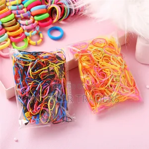 Girls Colorful Hair Bands Set Nylon Elastic Rubber Accessories