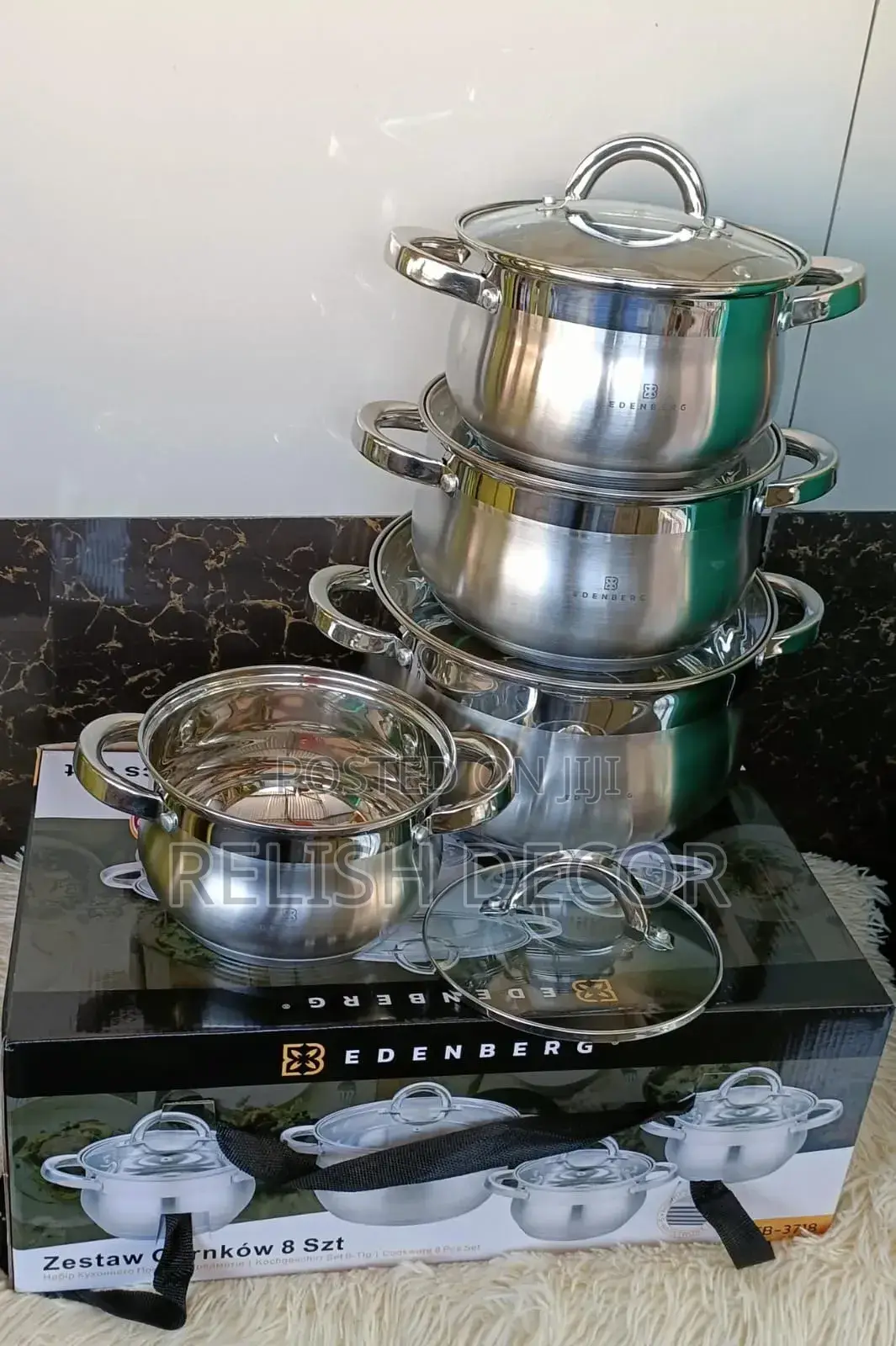 Edenberg Stainless Steel Cookware Set