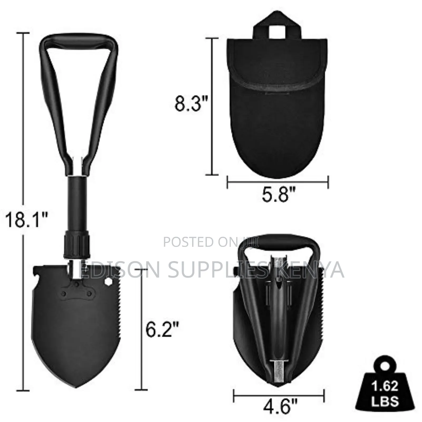 Folding Shovel Foldable Spade Camping Pick Axe Hoe Gardening Trowel