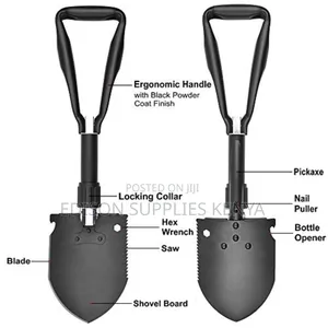 Folding Shovel Foldable Spade Camping Pick Axe Hoe Gardening Trowel