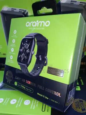 Original Oraimo Smart Watch 5 Lite, Elegance and Style 2.1 Hd Screen