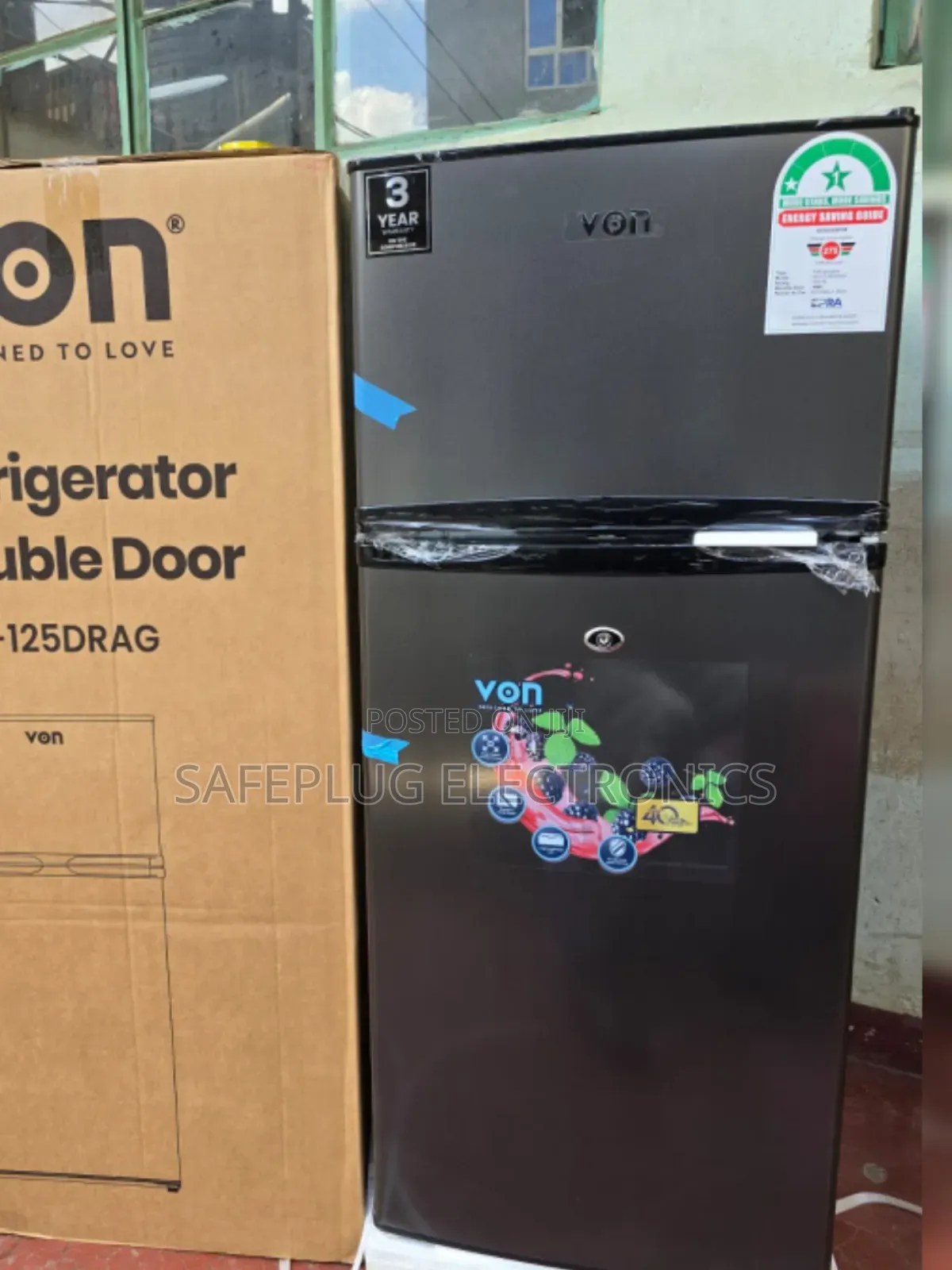 Von 125l Double Door Fridge - Direct Cool | Energy Saving