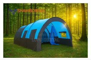 Tunnel Family Tent - 10-13 Persons 3 in 1 Partitioned Tents