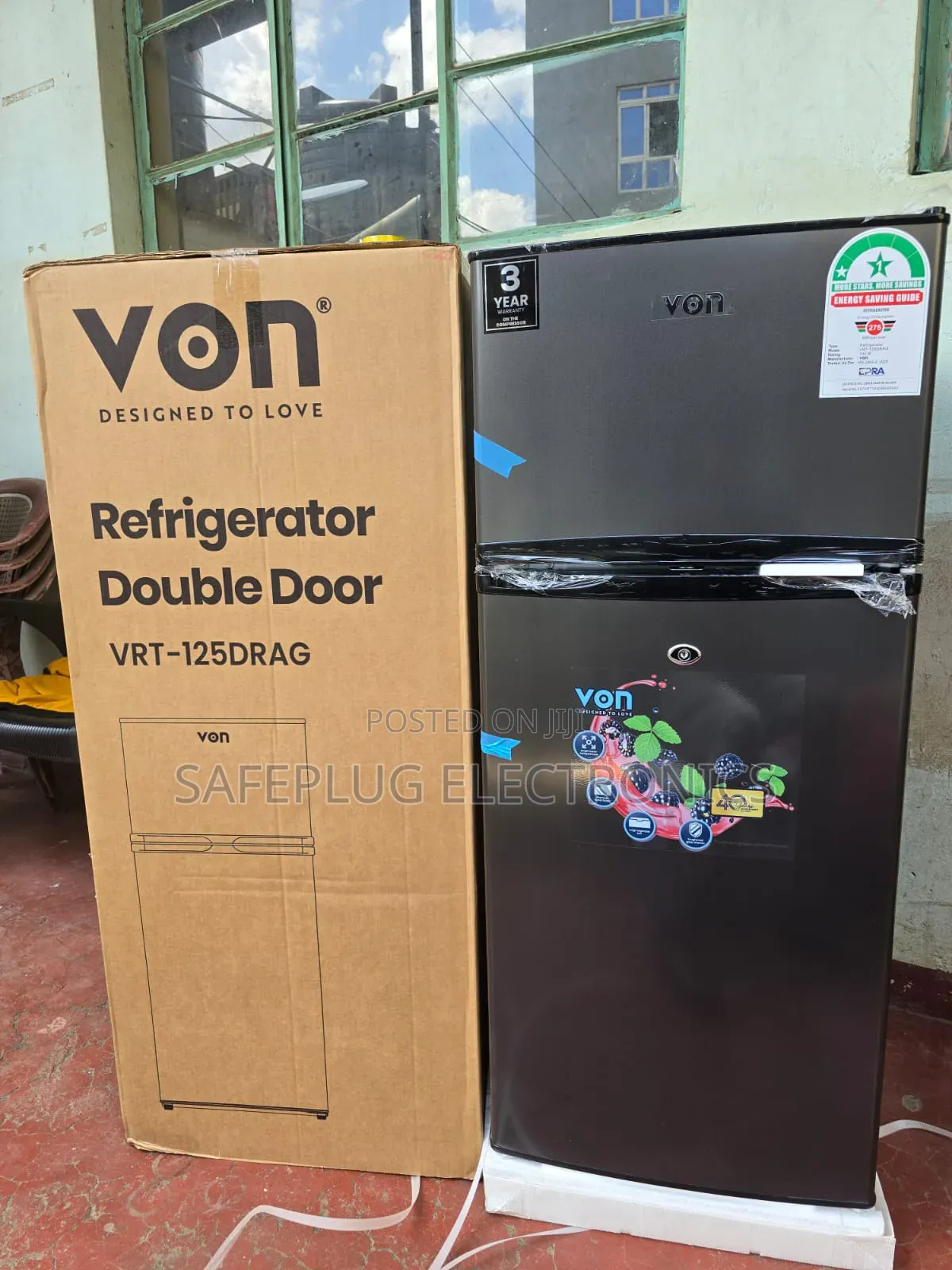 Von 125l Fridge W/ Deep Freezer Crisper Drawers!A