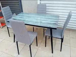 Glass Top 4 Seater Dining Table