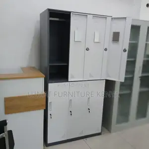 Modern 6 Locker Metallic Office Cabinet