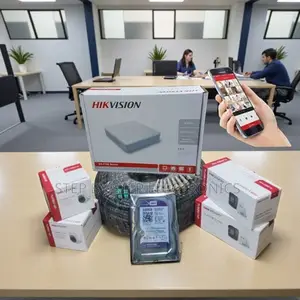 Hikvision 4 Cameras 1080p Full Hd CCTV Kit With 4ch DVR Machine Set