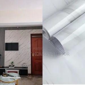 Arsh White Marble Contact Paper for the Wall