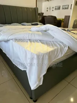 Extra King Sized White Binded Duvet Set Available