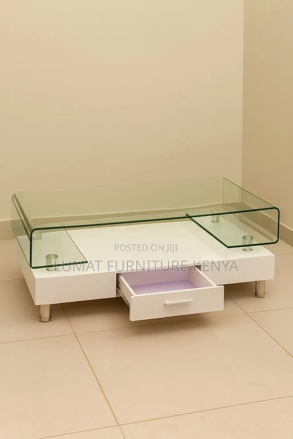 Modern Coffee Glass Top Table