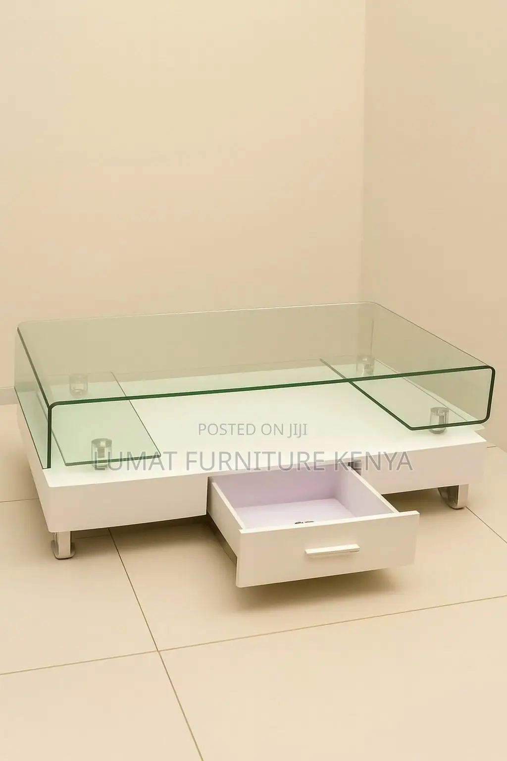 Modern Coffee Glass Top Table