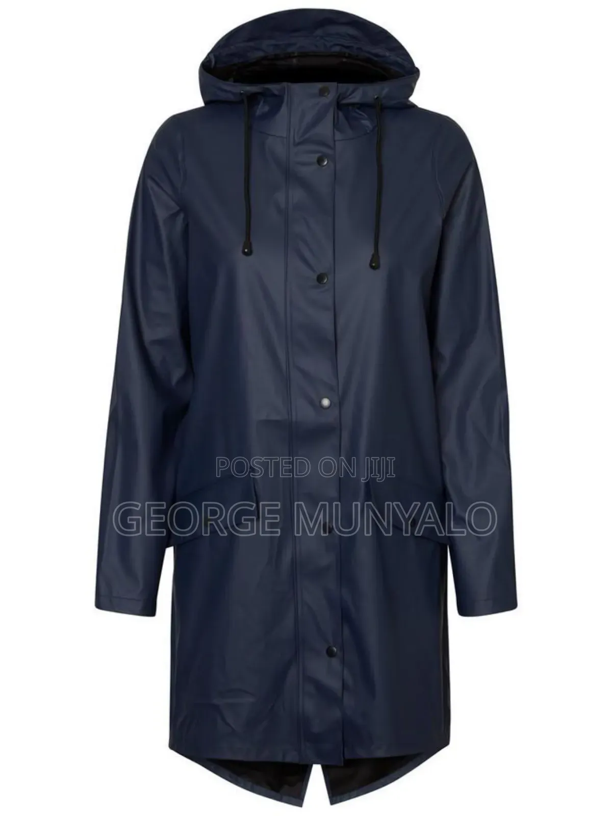 Plain Lined Hooded Raincoat