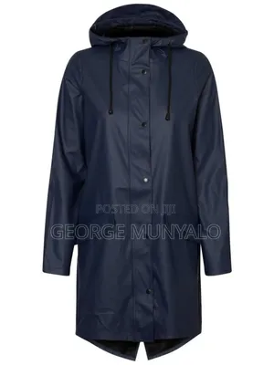 Plain Lined Hooded Raincoat