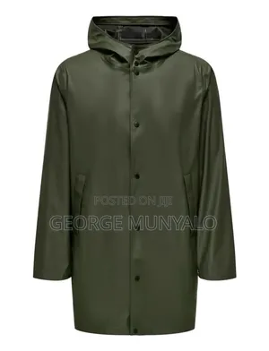 Plain Lined Hooded Raincoat