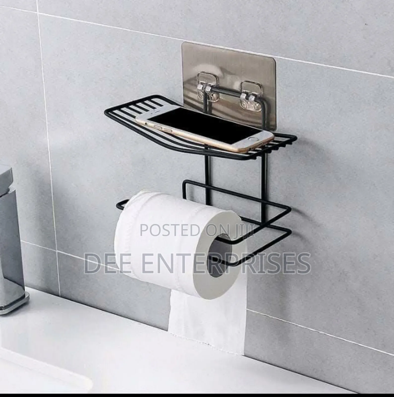 Wall Mounted Tissue Holder With Rack