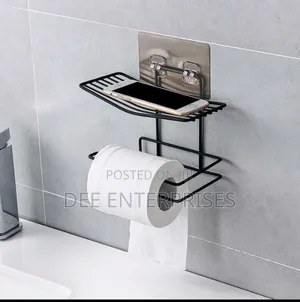 Wall Mounted Tissue Holder With Rack