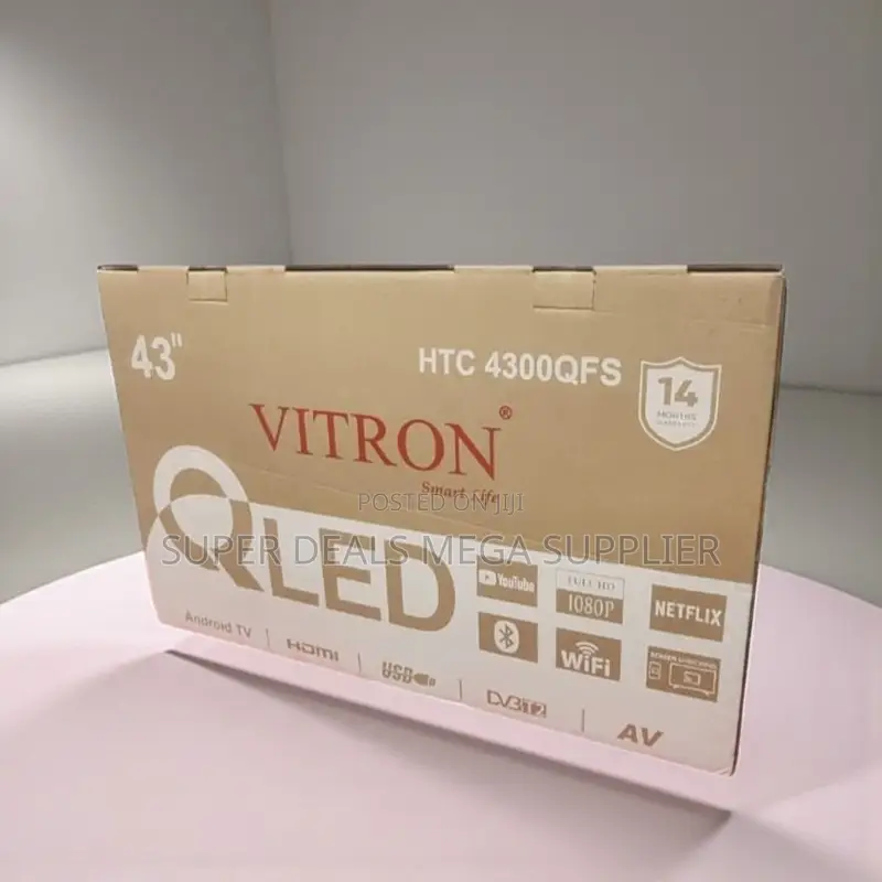 Vitron 43 Inch Qled Smart Android Frameless Tv With Bluetooth