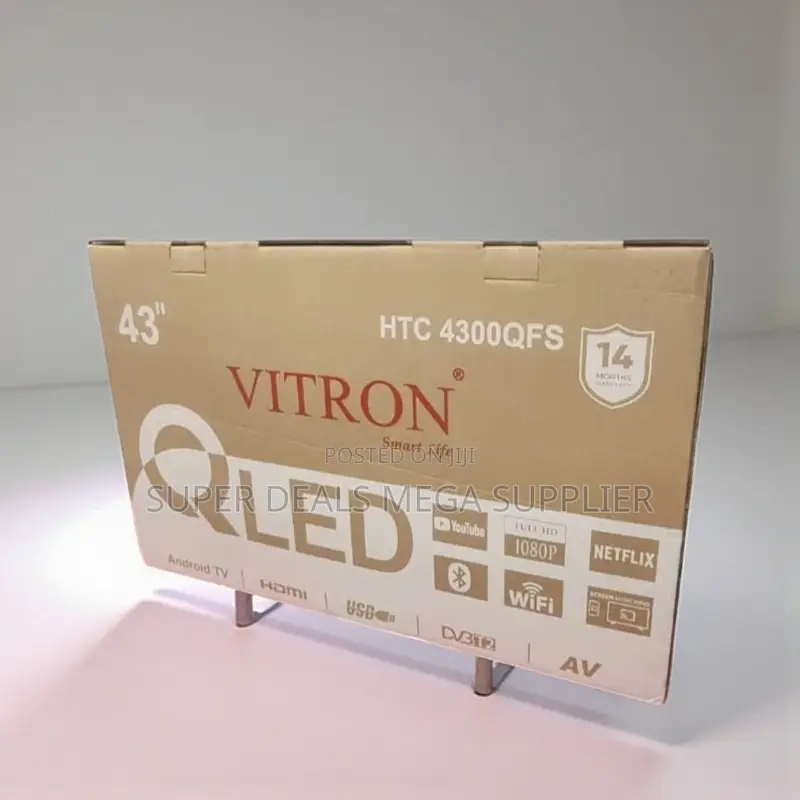 Vitron 43 Inch Qled Smart Android Frameless Tv With Bluetooth