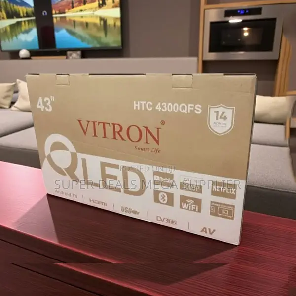 Vitron 43 Inch Qled Smart Android Tv With High Definition Display